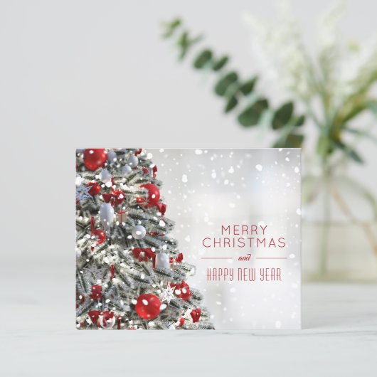 バジェットエレガントクリスマスツリーホリデーカード (スタンド正面)