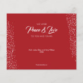 バジェットエレガントクリスマスツリーホリデーカード (裏面)