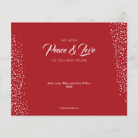 バジェットエレガントクリスマスツリーホリデーカード (裏面)