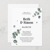 バジェットエレガントグリーンとホワイトウォーター結婚カラー (正面/裏面)