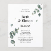 バジェットエレガントグリーンとホワイトウォーター結婚カラー (正面)