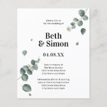 バジェットエレガントグリーンとホワイトウォーター結婚カラー