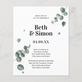 バジェットエレガントグリーンとホワイトウォーター結婚カラー