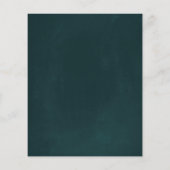 バジェットエレガントグリーンリースブロンズウェディング招待 (裏面)