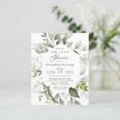 バジェットエレガントグリーンリーブライダルシャワー招待 (スタンド正面)