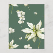 バジェットエレガントグリーンリーベビーシャワーフライヤー (裏面)