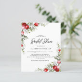 バジェットエレガントグリーンリー冬ブライダルシャワーフライヤー (スタンド正面)