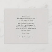 バジェットエレガントグレーモダンスクリプトウェディング (裏面)