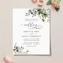 バジェットエレガントグ素朴リー結婚式招待状