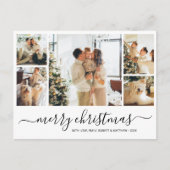 バジェットエレガントコラージクリスマスホリディポストカード シーズンポストカード (正面)