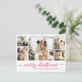 バジェットエレガントコラージクリスマスホリディポストカード シーズンポストカード (スタンド正面)