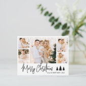 バジェットエレガントコラージュ5フォトクリスマスポストカード シーズンポストカード (スタンド正面)