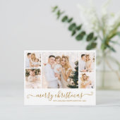 バジェットエレガントコラージュ5フォトクリスマスポストカード シーズンポストカード (スタンド正面)
