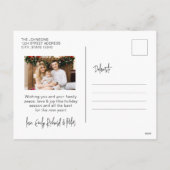 バジェットエレガントコラージュ5フォトクリスマスポストカード シーズンポストカード (裏面)