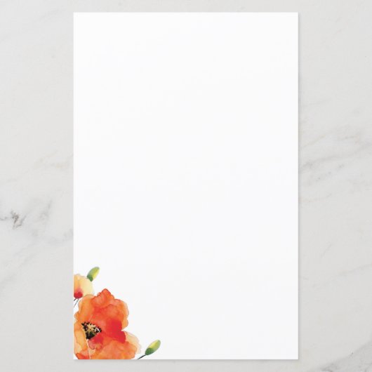 バジェットエレガントゴールデンポピー赤ちゃんシャワー招待状 (裏面)