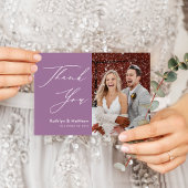 バジェットエレガントサンキューパープルモダンカード