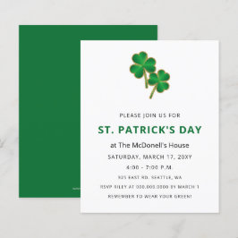 バジェットエレガントシャムロックSt patricks day招待状