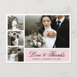 バジェットエレガントスクリプ結婚トの感謝ポストカード ポストカード