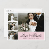 バジェットエレガントスクリプ結婚トの感謝ポストカード ポストカード (正面/裏面)