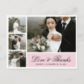 バジェットエレガントスクリプ結婚トの感謝ポストカード ポストカード (正面)