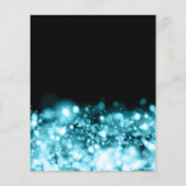 バジェットエレガントターコイズスパークスウィート16招待状 チラシ (裏面)