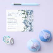 バジェットエレガントダスティブルーフローラブライダルシャワー チラシ (シングル)