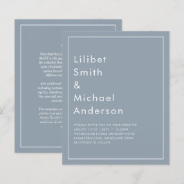 バジェットエレガントダスティブルーモノクロ結婚ーズ