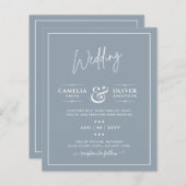 バジェットエレガントダスティブルーモノクロ結婚ーズ (正面/裏面)