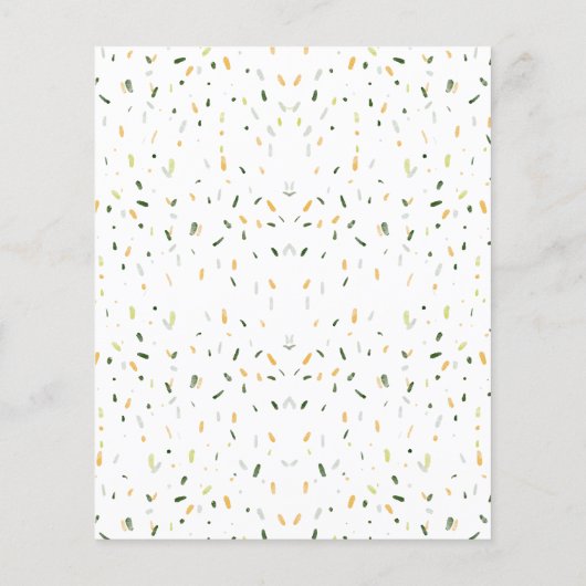 バジェットエレガントトロピカルサファリベイビーシャワー招待状 (裏面)