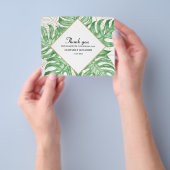 バジェットエレガントトロピ結婚カルサンキューカード。 チラシ (手)
