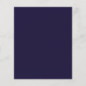 バジェットエレガントネイビーブルーダマスクウェディング招待状 (裏面)