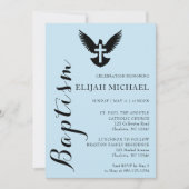 バジェットエレガントバプティススカイブルー招待状 サンキューカード (正面)