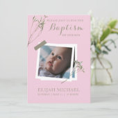 バジェットエレガントバプティスムズオブourベビー招待状 シーズンカード (スタンド正面)