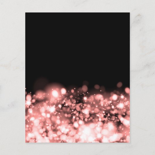 バジェットエレガントバラ金ゴールドスパークルスウィート16招待状 チラシ (裏面)