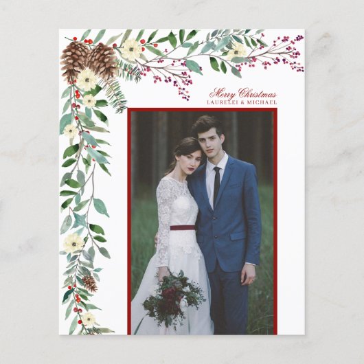 バジェットエレガントパインガーランドのクリスマスフォト (正面)