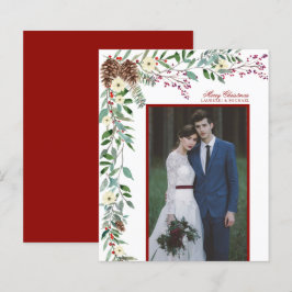 バジェットエレガントパインガーランドのクリスマスフォト