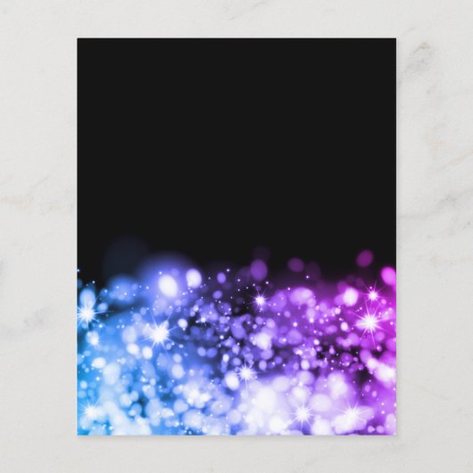 バジェットエレガントパープルブルースパークスウィート16招待状 チラシ (裏面)