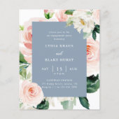 バジェットエレガントピンクブルーフローラ婚約パーティ (正面)