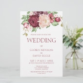 バジェットエレガントピンクマルサラ結婚式招待状 (スタンド正面)