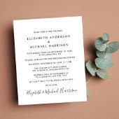 バジェットエレガントフォトウェディングレセプション招待状