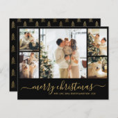 バジェットエレガントフォトクリスマスホリデー紙シート (正面/裏面)