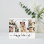 バジェットエレガントフォトクリスマスホリデー葉書 シーズンポストカード (スタンド正面)