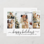 バジェットエレガントフォトクリスマスホリデー葉書 シーズンポストカード (正面/裏面)