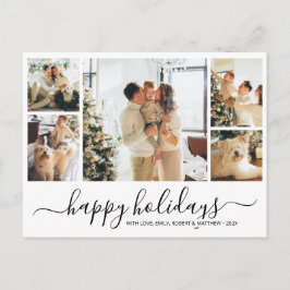 バジェットエレガントフォトクリスマスホリデー葉書 シーズンポストカード