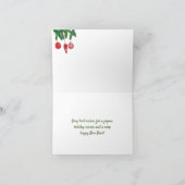 バジェットエレガントフォトコラージュ金ゴールドメリークリスマス シーズンカード (内部)