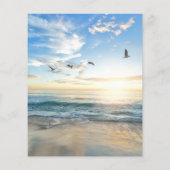 バジェットエレガントフォトビーチ結婚式招待状 チラシ (裏面)