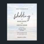 バジェットエレガントフォトビーチ結婚式招待状 チラシ<br><div class="desc">非高価なミニマルエレガントリストブラックとホワイトのビーチ写真の結婚式招待状書の手書き文字と大きな白い宇宙と2つの熱帯パラダイスの背景の写真とシンプルモダンデザインとお洒落を搭載した。簡単に独自の予算結婚式招待状グラフィックデザインを作成。</div>
