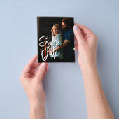 バジェットエレガントフォト日付フライヤーを保存 チラシ (手)