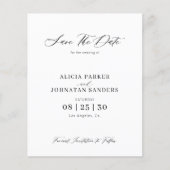 バジェットエレガントフォトQRコード結婚式の日付を保存 (正面)