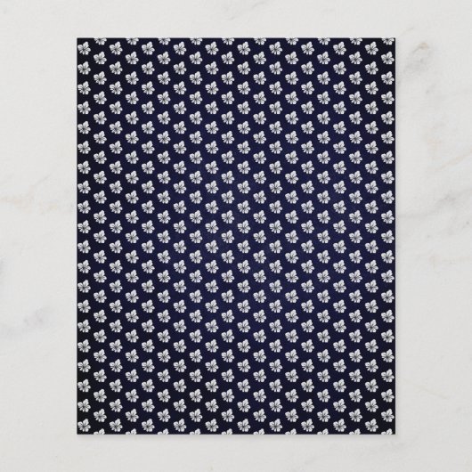 バジェットエレガントフラワーズホワイト結婚式招待状 (裏面)